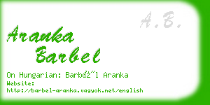 aranka barbel business card